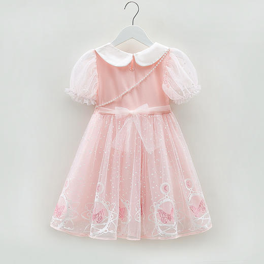 【赠送包包！】女童艾莎公主裙2024款夏装儿童冰雪奇缘洋气网纱裙宝宝短袖连衣裙 商品图2