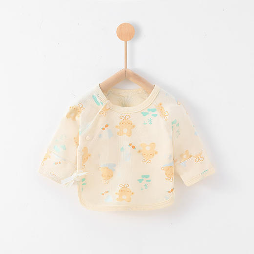 【柔软舒适 为呵护宝宝而生】新生儿半背衣宝宝无骨上衣春秋夏四季棉婴儿衣服初生儿和尚服秋衣 商品图0