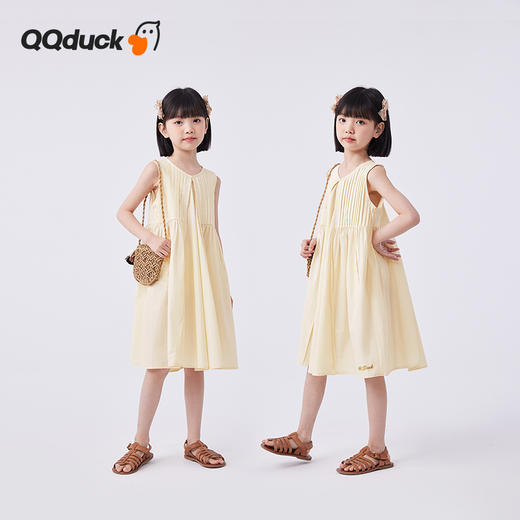 【120-160】【可可鸭】女童无袖纯棉连衣裙儿童背心裙（100%棉） 商品图3