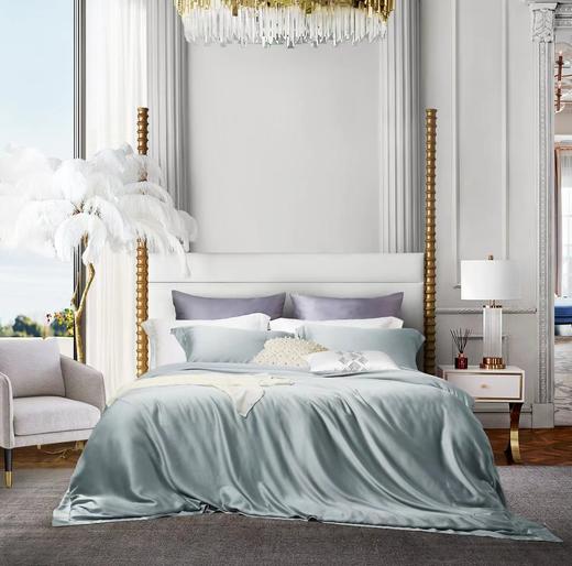 利路米百支纯色奥地利兰精天丝面料四件套 灰绿 商品图0