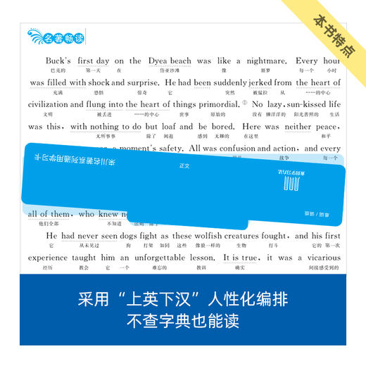 野性的呼唤英语注释版来川学习方法高效读名著赠来川学习卡赠音频 商品图1