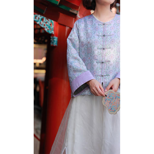 宋锦八达晕-开衫外套（24705619-玉頩）+裤子（24709759玉色-160） 商品图4