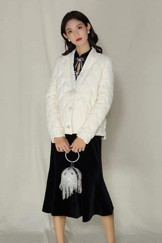 槿爷东方 高端定制丝绒连衣裙 11989 商品图1