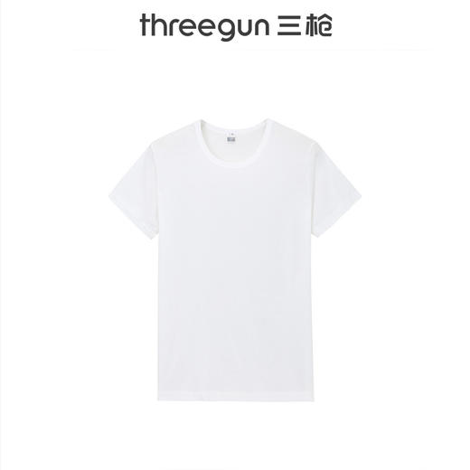 Threegun三枪 【有机棉】圆领男士短袖T恤-23787A0W1 商品图1
