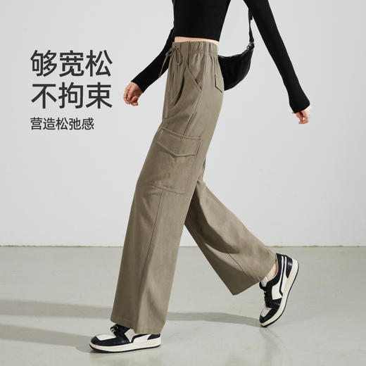 【甄选工装裤运动风】逸阳高腰登山休闲裤子美式阔腿裤0948 商品图2