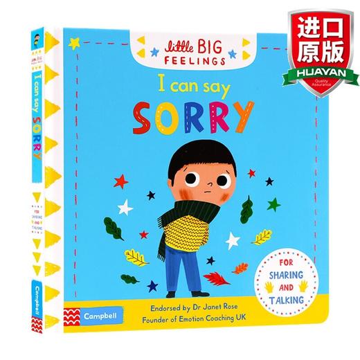 英文原版绘本 我可以说对不起 Litttle Big Feeling I Can Say Sorry 全英文版 纸板书 商品图0