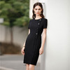 IWY/高级感黑色职业连衣裙通勤正装裙子夏季工作服新款Q987 商品缩略图2