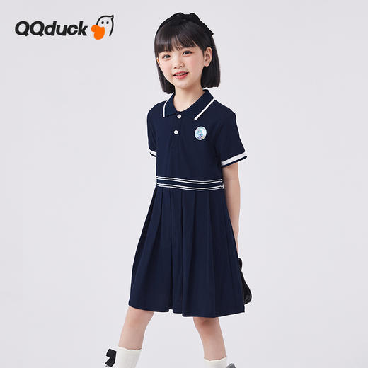 【120-165】【可可鸭】女童夏季短袖裙子polo领连衣裙 商品图4