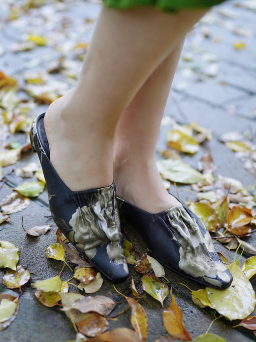 意大利进口小羊皮手工打造优雅国风穆勒拖鞋，篙档质感一脚蹬乐福鞋，鞋型秀美显脚瘦👍🏻轻巧好走不拖沓，柔软细腻，鞋底防滑，精美舒适，日常穿搭好选择 商品图4