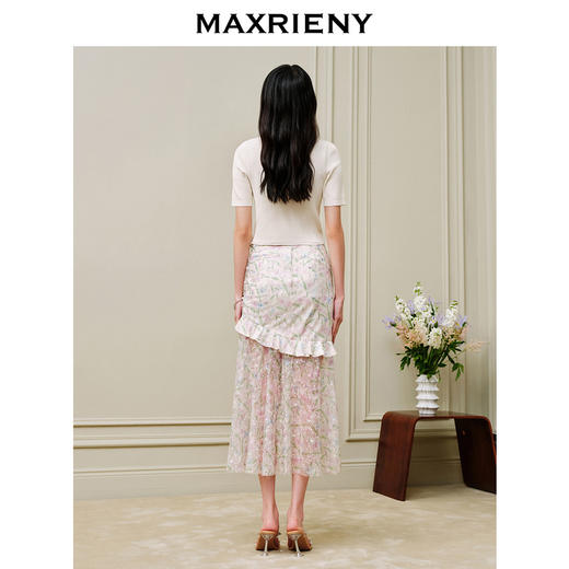 【商场同款】MAXRIENY摩登新中式盘扣套头针织衫V领开衫上衣小衫(货号:MC88JA263) 商品图3