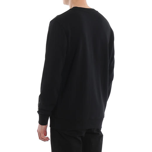 MARCELO BURLON 男士徽标印花棉质长袖卫衣 黑色 CMBA009R20FLE0051001 商品图2