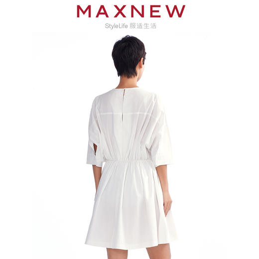 【裙装】女装棉柔抽褶收腰连衣裙 1N2225311 商品图2