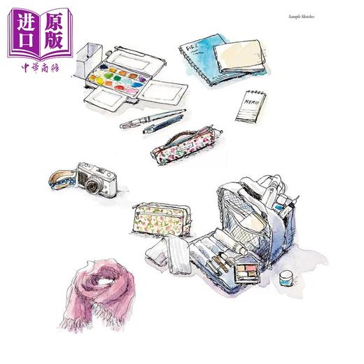 预售 【中商原版】旅の水彩绘诗(畅销版)：彩绘旅途的花．草．巷．弄 港台艺术原版 あべまりえ 良品文化出版 商品图4