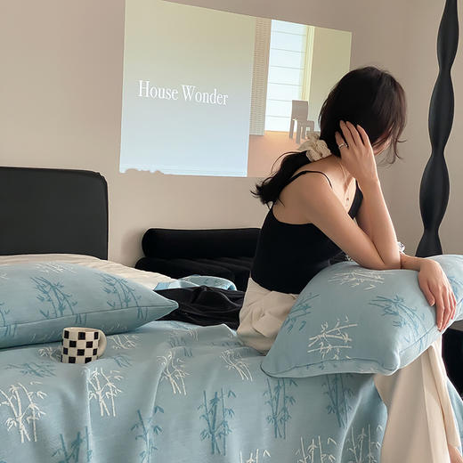 自然醒全棉针织棉提花夏被空调毯超柔裸睡针织夏凉被夏季薄款空调被盖毯可机洗MT 商品图5