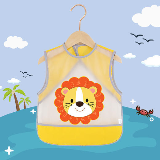 【百变保护衣 吃饭好搭档】夏季儿童罩衣宝宝吃饭围兜防水防脏小孩围裙男女无袖婴儿反穿护衣 商品图14