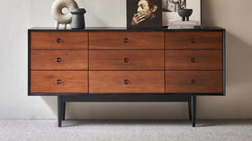 高颜值原木边柜，收纳好帮手