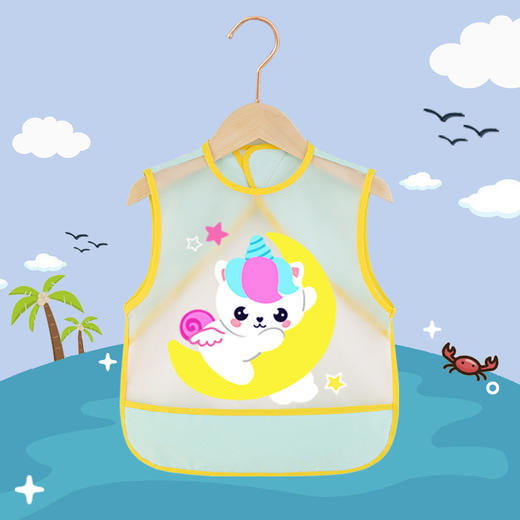 【百变保护衣 吃饭好搭档】夏季儿童罩衣宝宝吃饭围兜防水防脏小孩围裙男女无袖婴儿反穿护衣 商品图12