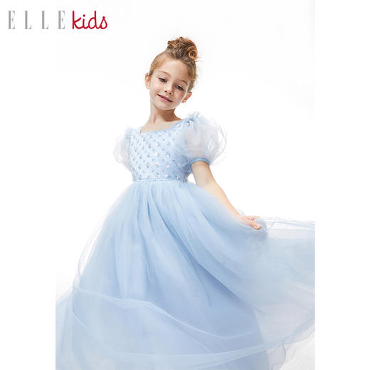 ELLEKIDS 童装 “在逃”公主网纱亮片连衣裙 商品图0