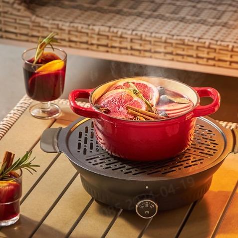 杞冠臻选 | 摩飞 围炉煮茶器 电陶炉 烧烤网配玻璃茶壶650ml深空灰 morphy richards MR6083 英伦创意家电 商品图4