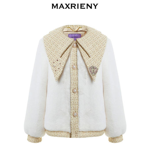 MAXRIENY宫廷复古氛围感尖领廓形外套秋冬高级气质感(货号:MS88JA517) 商品图4