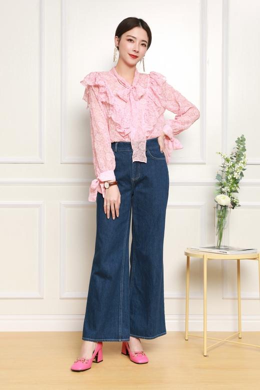 amadella 压花雪纺皱褶飘带衬衣 11978 商品图5