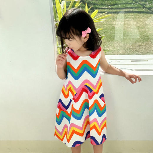 贝贝怡夏装连衣裙洋气纯棉公主裙2024新款夏季薄款裙子ZB2DQ005 商品图1