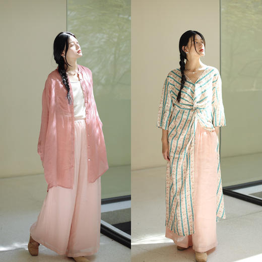 绽放196+197朵/白月光宽松高级感100支纯苎麻双层白色飘逸仙女阔腿裤 商品图3