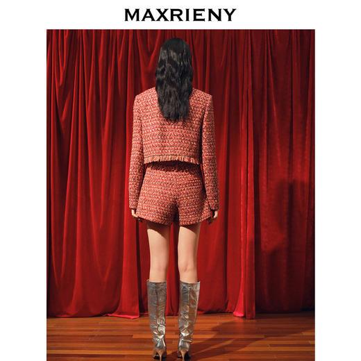 【商场同款】MAXRIENY新年红小香风外套华丽复古小香流苏钉珠外套(货号:MC88JA830) 商品图3