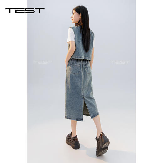 夏上新时尚牛仔气质清新套装裙4242011 商品图5