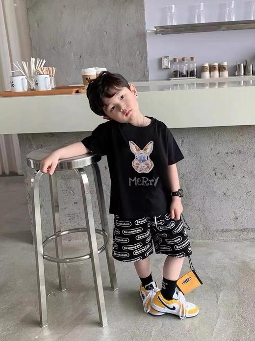 2件39.9元【童T】男童女童同款100%棉（防钻兔头）印花T恤-喜出 商品图2