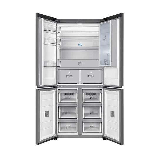 美的（Midea）箱651升十字四门微晶一周鲜净化除菌保鲜速冻智能家用微晶大冰箱BCD-651WSGPZMA烟雨褐 商品图2