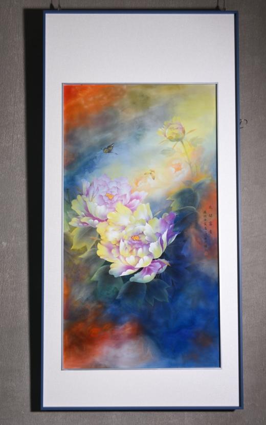 留光溢彩花开富贵瓷板 商品图0