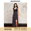 MAXRIENY黑底粉花飞飞袖吊带连衣裙(货号:MC88DR548) 商品缩略图0