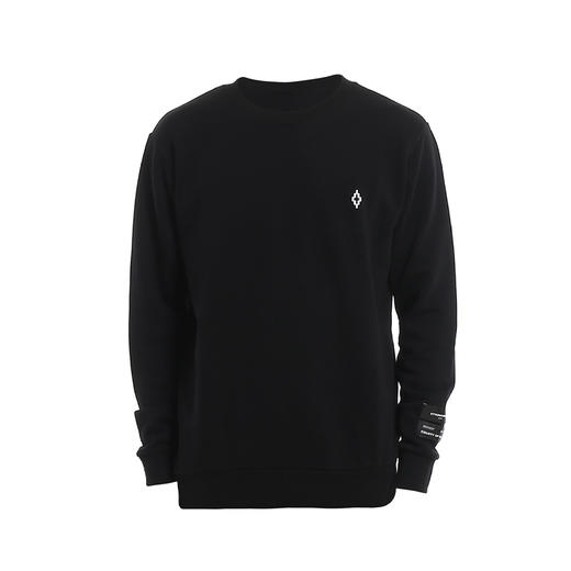 MARCELO BURLON 男士徽标印花棉质长袖卫衣 黑色 CMBA009R20FLE0051001 商品图0