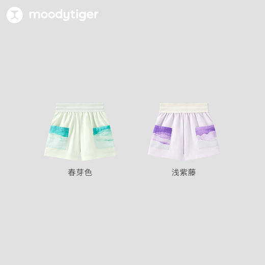 【专属】moodytiger女童24夏季新款运动短裤轻薄柔软透气百搭印花裤42211604 商品图4