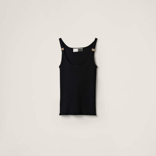 【特价】MIU-T 肩带字母背心 商品图0