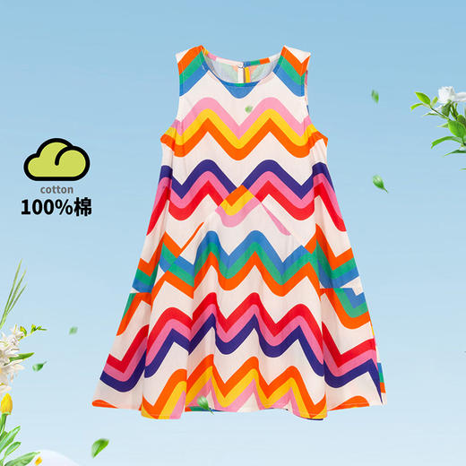 贝贝怡夏装连衣裙洋气纯棉公主裙2024新款夏季薄款裙子ZB2DQ005 商品图5