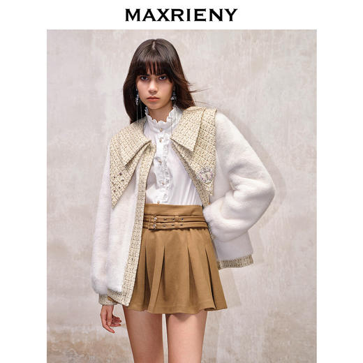 MAXRIENY宫廷复古氛围感尖领廓形外套秋冬高级气质感(货号:MS88JA517) 商品图2