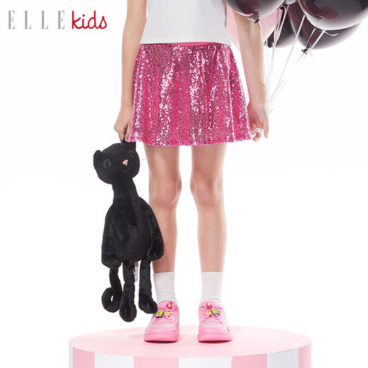 ELLEKIDS 童装 夏季高腰A字珠片半裙 商品图0