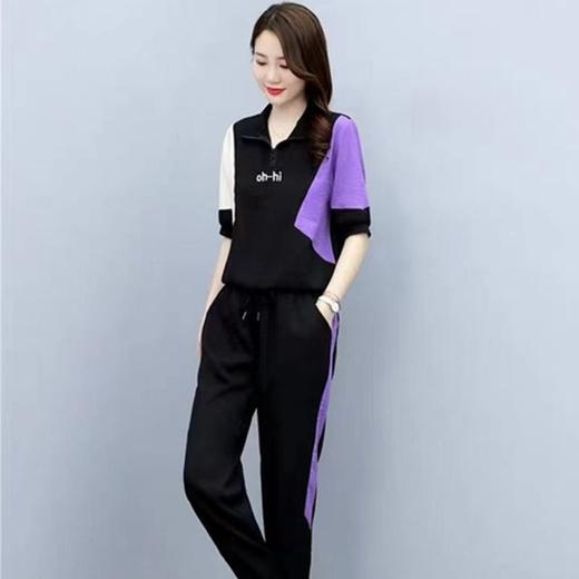 ALBB-休闲运动套装女2024年夏季新款韩版时尚洋气显瘦气质两件套潮 商品图1