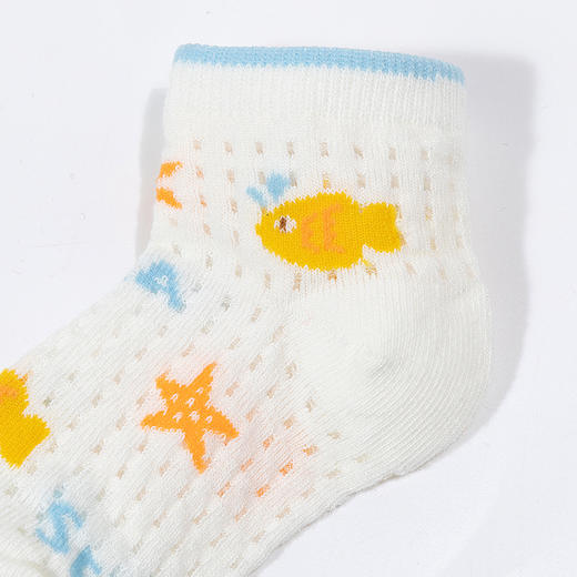 贝贝怡男童袜子春夏薄款休闲亲肤萌趣儿童袜子男ZB5DP018 商品图3