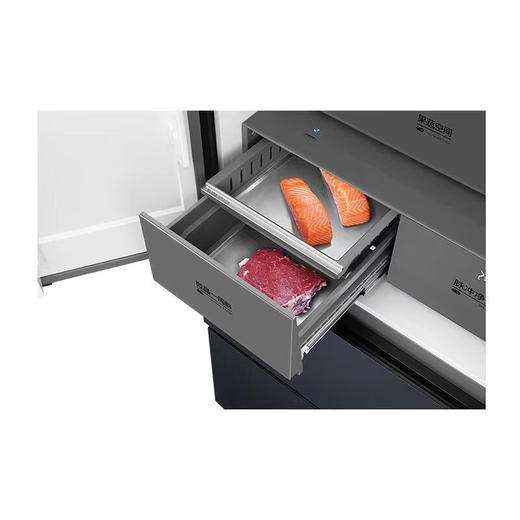 美的（Midea）526升多门冰箱 超薄嵌入式 底部散热 玻璃面板 智能家电 钻影灰 BCD-526WFGPZMA 企业业务 商品图3