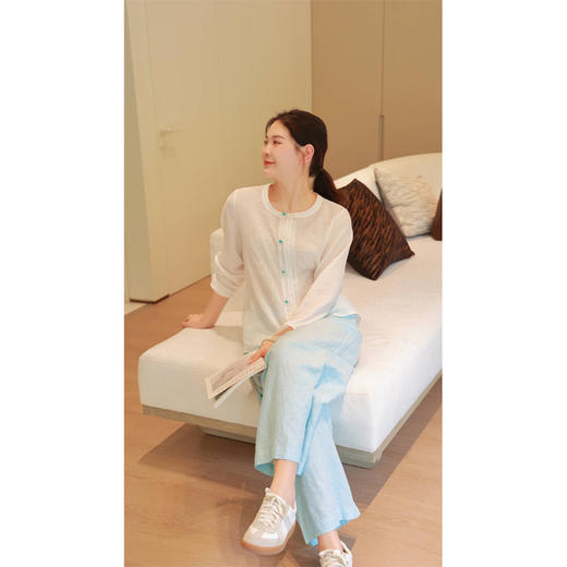 套装（圆领小衫24710544山矾+阔腿裤24709300云门） 商品图0