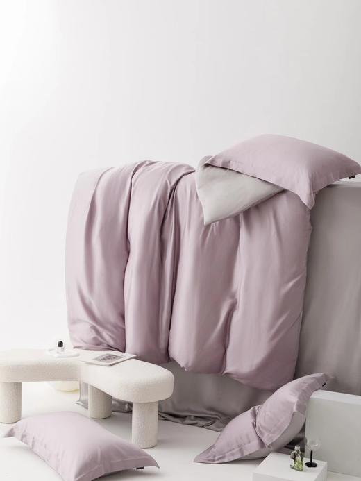 利路米夏季莱赛尔柔滑凉爽60S纯色天丝四件套丁香紫 商品图1