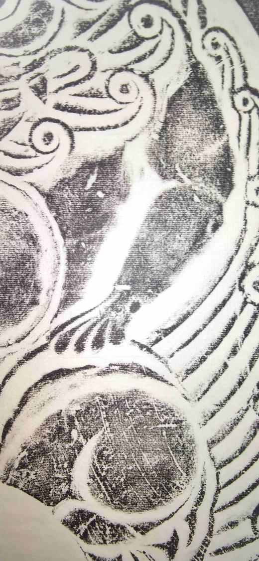 70年代日本平城宫瓦当拓片一套三张 商品图5