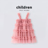 【时尚花边吊带tutu连衣裙】2024夏季新款女童花边吊带tutu连衣裙女宝宝可爱网纱蓬蓬公主裙女 商品缩略图6