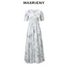 MAXRIENY欧式园艺复古风连衣裙2024夏款茶歇裙珍珠钻扣流苏裙子(货号:MS85DR257) 商品缩略图4