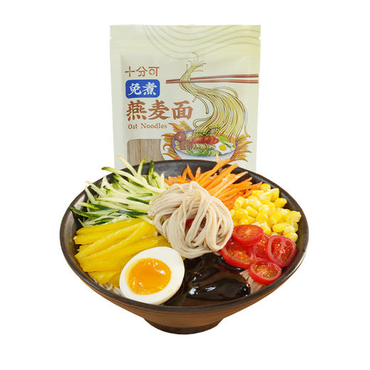 十分可非油炸高纤免煮燕麦面藤椒菌菇黑芝麻酱Q弹爽滑【6人份】 商品图1