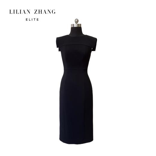 LILIAN ZHANG——都市力量—纯粹经典—挚爱高级感修身小黑裙 2301081 商品图0