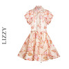 LIZZY优雅名媛千金宫廷风印花丝麻仙女风连衣裙7992 商品缩略图4